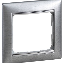 770331 Рамка Valena Алюминий матовый 1-постовая Legrand