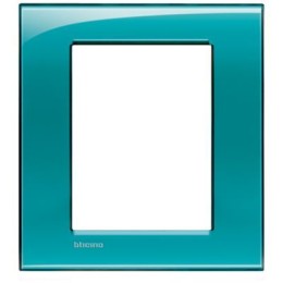 LNA4826VD Рамка LivingLight Квадрат Зеленый 3+3 модуля Bticino