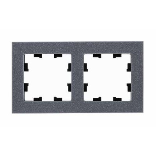 ATN343202 Рамка двойная Schneider Electric Atlasdesign Nature, айс грей мрамор