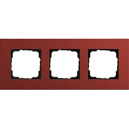0213229 Рамка Esprit Linoleum-Multiplex Красный 3-постовая Gira