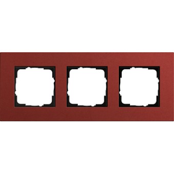 0213229 Рамка Esprit Linoleum-Multiplex Красный 3-постовая Gira