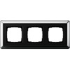 0213642 Рамка Classix Хром / Черный 3-постовая Gira