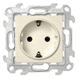 2450432-031 Розетка 2К+З Schuko со штор, сл кость Simon 24