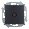 1591475-038 Розетка TV одиночная, винтовой зажим, графит Simon 15