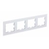 ATN330104 Рамка четверная Schneider Electric Atlasdesign Nature, матовое белое стекло