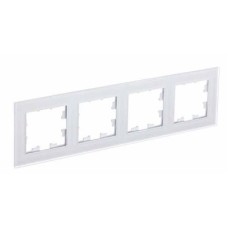 ATN330104 Рамка четверная Schneider Electric Atlasdesign Nature, матовое белое стекло ATN330104 Рамка четверная Schneider Electric Atlasdesign Nature, матовое белое стекло