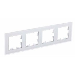 ATN330104 Рамка четверная Schneider Electric Atlasdesign Nature, матовое белое стекло