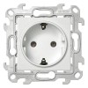 2450434-030 Розетка 2К+З Schuko без штор, бел Simon 24