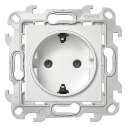 2450434-030 Розетка 2К+З Schuko без штор, бел Simon 24