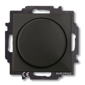6515-0-0846 (2251 UCGL-95-5), Механизм светорегулятора Busch-Dimmer с центральной платой, 60-400 Вт, серия Basic 55, цвет chateau-black, ABB