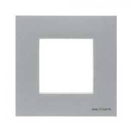 N2271 PL Рамка Zenit Серебро 1-постовая ABB