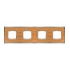 FD01314OCB Рамка Vintage Wood OAK / bright chrome 4-постовая Fede