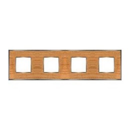 FD01314OCB Рамка Vintage Wood OAK / bright chrome 4-постовая Fede