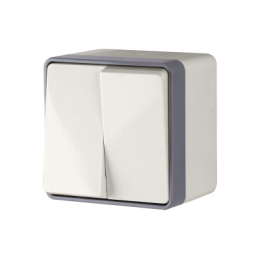 WL15-03-02 Выключатель двухклавишный влагозащищенный Gallant (слоновая кость) Gallant Werkel a036777