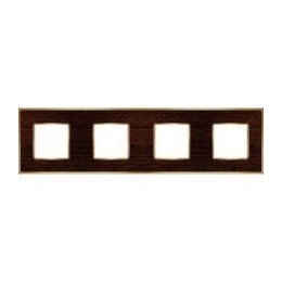 FD01314WOB Рамка Vintage Wood Wenge / Bright gold 4-постовая Fede