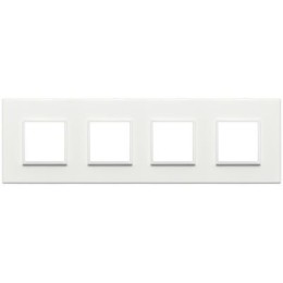 21669.17 Рамка Eikon Evo Белый алюминий 8 модулей Vimar