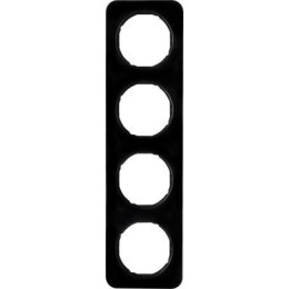 10142145 Рамка R.1 Черный 4-постовая Berker