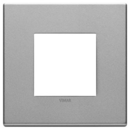 22642.02 Рамка Eikon EXE Серебро 2-модульная Vimar