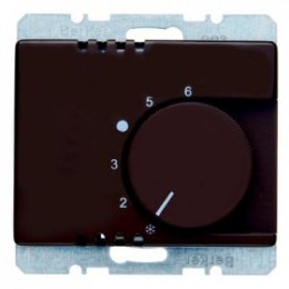 20260001 Регулятор температуры помещения с переключающим контактом и центральной панелью цвет: коричневый, с блеском Arsys Berker