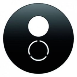 11962045 Центральная панель для розетки к громкоговорителю и вставки малого штекерного соединителя, 1-местная, черная, с блеском R.1/R.3 Berker