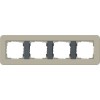 0214428	 Рамка с антрацитовой подложкой E3 Светло-бежевый / Антрацит 4-постовая Gira