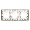 FD01473MACB Рамка Belle Epoque Porcelain Brown LYS / Bright chrome 3-постовая гор/верт. Fede
