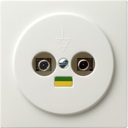 040540 Розетка выравнивания потенциалов, двухместная Белый Gira S-color