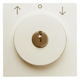 10828982 Центральная панель с замком к жалюзийному замочному выключателю цвет: белый, с блеском S.1 Berker