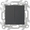 2410397-038 Двухклавишный переключатель, графит Simon 24