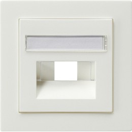 028440 Накладка 50*50 мм для розеток UAE/IAE с полем для надписи Белый Gira S-color