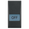 HS4921LN Axolute Клавиши с подсвечиваемыми символами для выключатель в дизайне AXIAL - 1 модуль, OFF Bticino