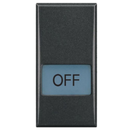 HS4921LN Axolute Клавиши с подсвечиваемыми символами для выключатель в дизайне AXIAL - 1 модуль, OFF Bticino