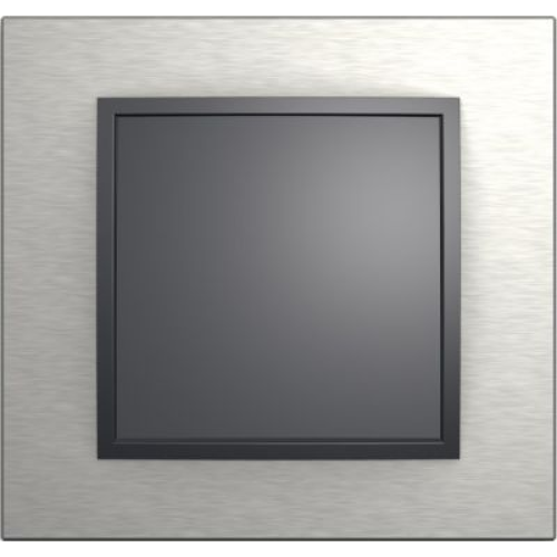 10113606 Рамка B.7 Антрацит, нержавеющая сталь 1-постовая Berker