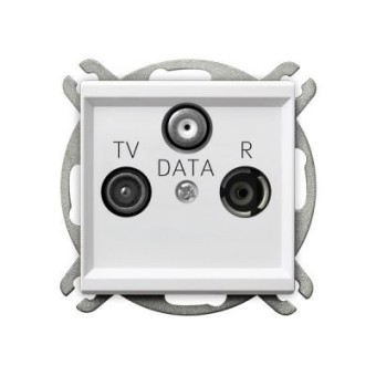 Ospel Sonata Белый Розетка антенная RTV-DATA оконечная, без рамки GPA-RD/m/00