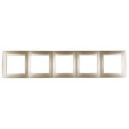 1500650-034 Рамка универсальная, 5 постов, шампань Simon 15