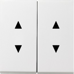 1150112 Двойные клавиши с двойными стрелками Белый Gira F100