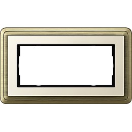 1002623 Рамка Classix Бронза / Кремовый 2-постовая Gira