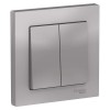 ATN000352 Atlasdesign 2-клавишный Выключатель, сх.5, 10АХ, в сборе, Алюминий Schneider Electric