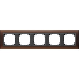 021513 Рамка Event Темно-коричневый / Черный 5-постовая Gira