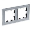 ATN320302 Рамка двойная Schneider Electric Atlasdesign Nature, алюминий стекло