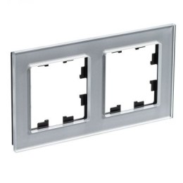 ATN320302 Рамка двойная Schneider Electric Atlasdesign Nature, алюминий стекло