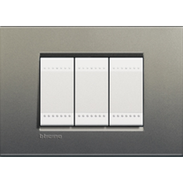 LNA4802AE Рамка LivingLight Квадрат Серый шелк 2-модульная Bticino