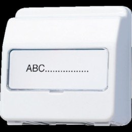 CD554KLWW Крышка пружинная для штепсельных розеток с фиксатором и полем для надписи 23х29 мм белая Jung