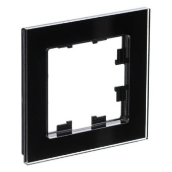 ATN321001 Рамка одинарная Schneider Electric Atlasdesign Nature, черное стекло
