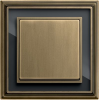 1754-0-4585 Рамка Dynasty Латунь античная, черное стекло 1-постовая ABB