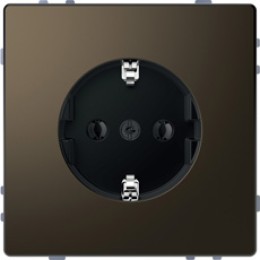 MTN2301-6052 D-life розетка 16а, с з/к, без шт, мокко Merten