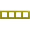 672544 Рамка Etika Зеленый папоротник 4-постовая Legrand