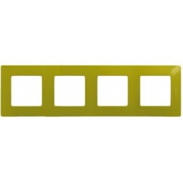 672544 Рамка Etika Зеленый папоротник 4-постовая Legrand