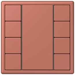 LC504TSA32121 Les Couleurs® Le Corbusier KNX кнопочный модуль F 50 с четырьмя парами кнопок terre sienne brique Jung
