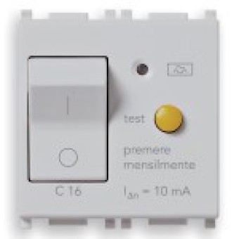 14411.16.SL Выключатель термомагнитный /дифферн 1p+n c16 10ma, серебро Vimar Plana